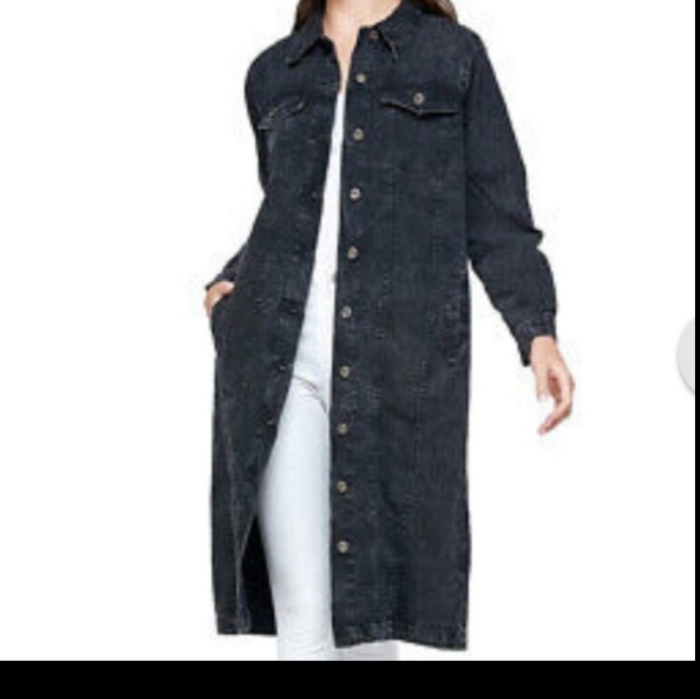 Long Oversized Jean Jacket - Picture 2 of 8